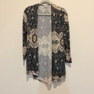 Eyeshadow Cardigan Sweater Women M Multi-Colored Long SouthWest Bohemian Tribal